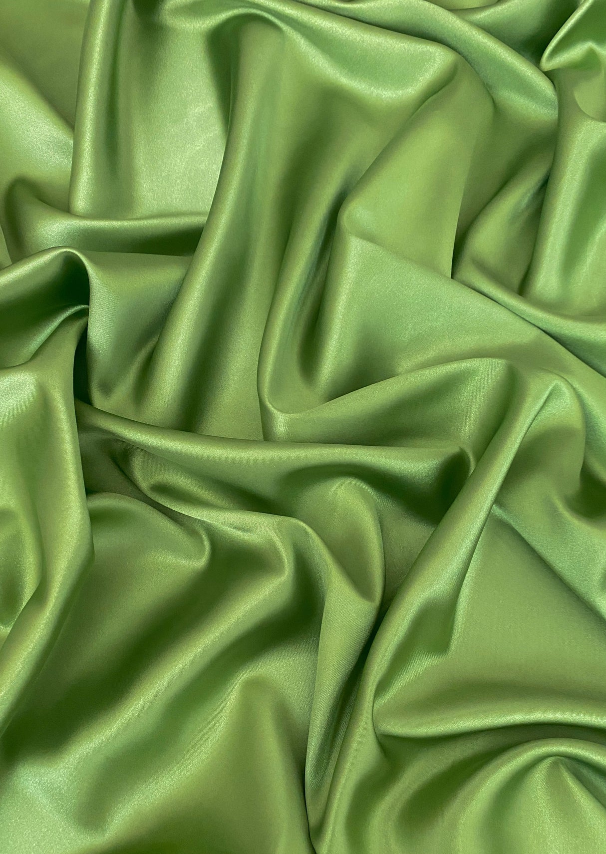 Apple Green Silky Stretch Satin