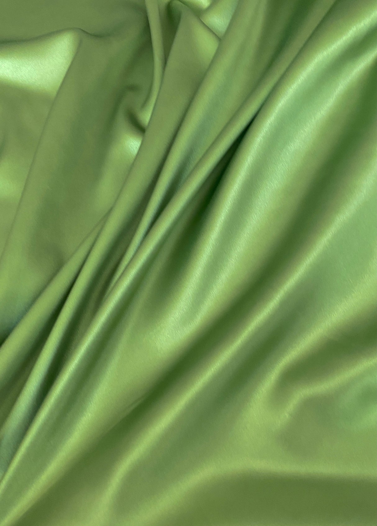 Apple Green Silky Stretch Satin