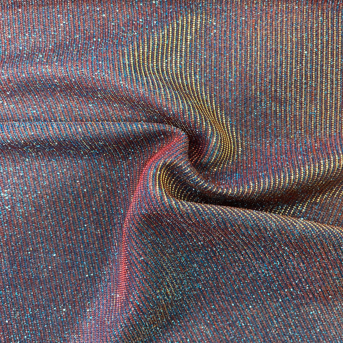 Holographic Shimmer Lurex Glitter Rayon Fabric - Holographic Glitter, 60" Width (1 Yard)
