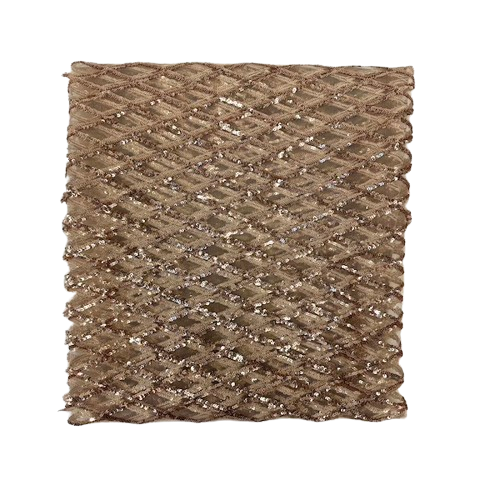 Sequins Stretch Mesh Fabric Diamond Pattern