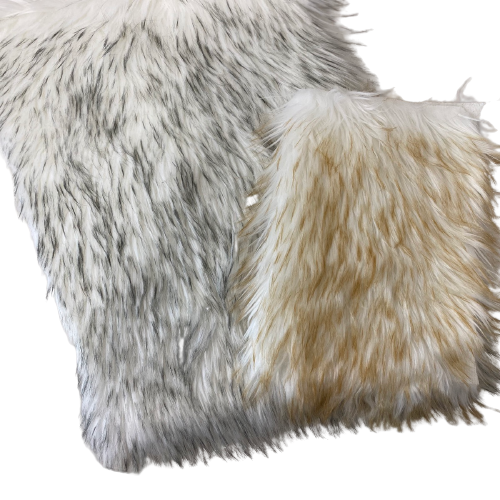 Frost Tipped Husky Faux Fur Fabric - Beige, Black, Brown, Gold, 60" Width, 2" Pile Length (1 Yard)
