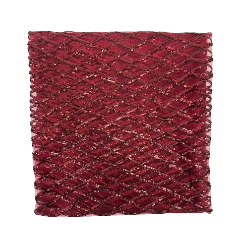 Sequins Stretch Mesh Fabric Diamond Pattern