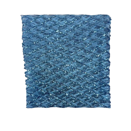 Sequins Stretch Mesh Fabric Diamond Pattern