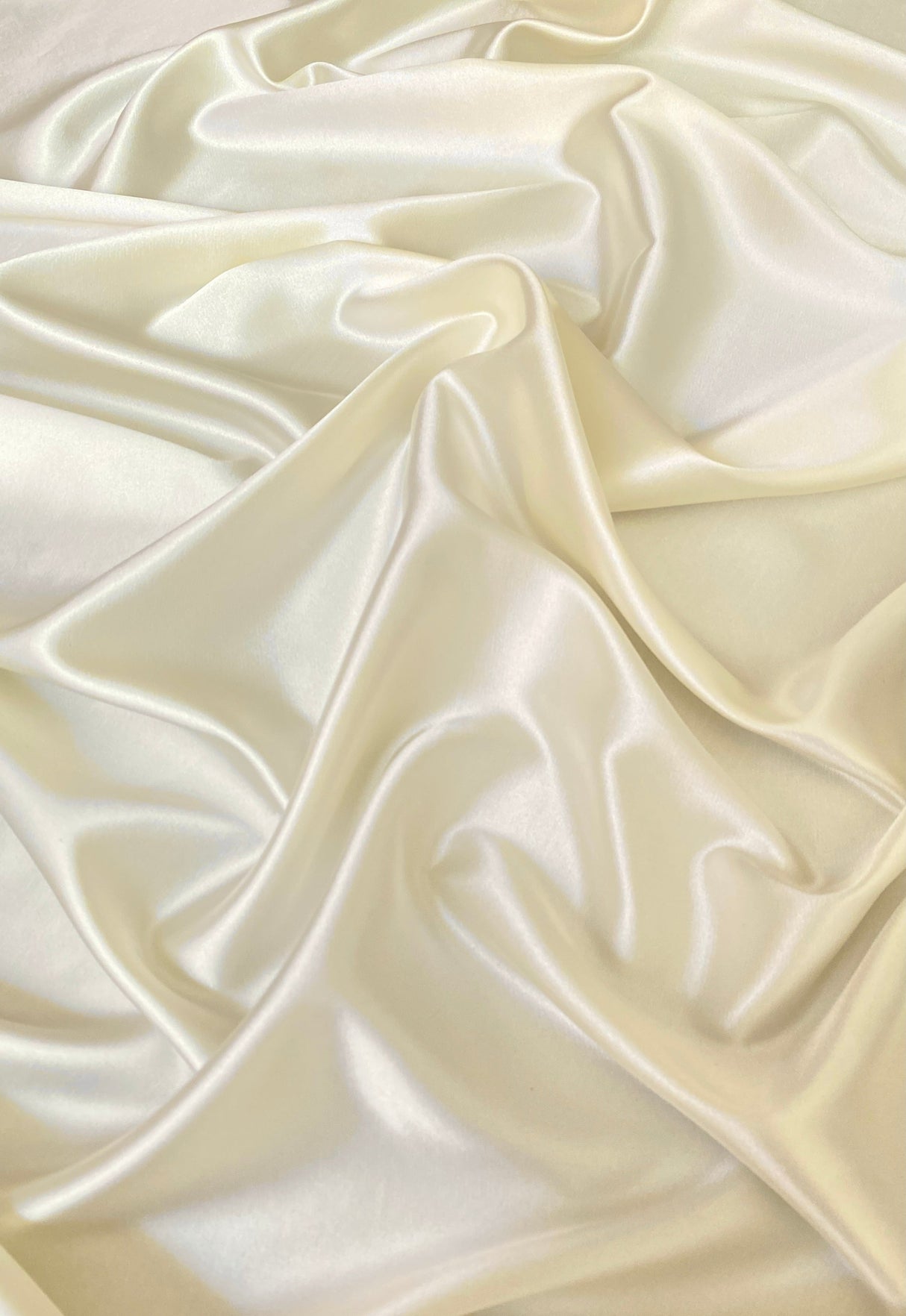 Ivory Silky Stretch Satin