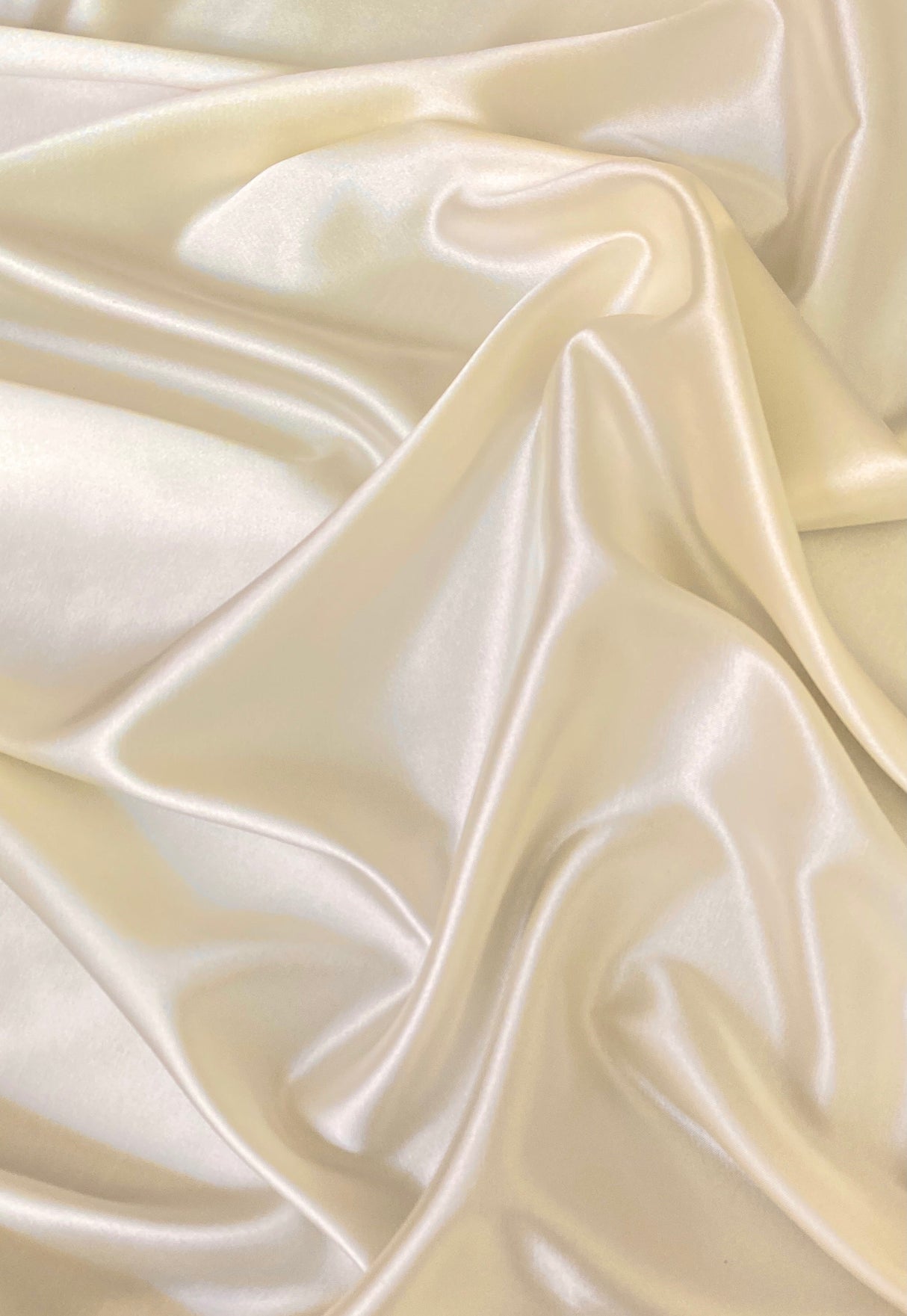 Ivory Silky Stretch Satin