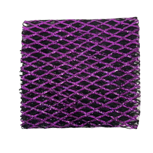 Sequins Stretch Mesh Fabric Diamond Pattern