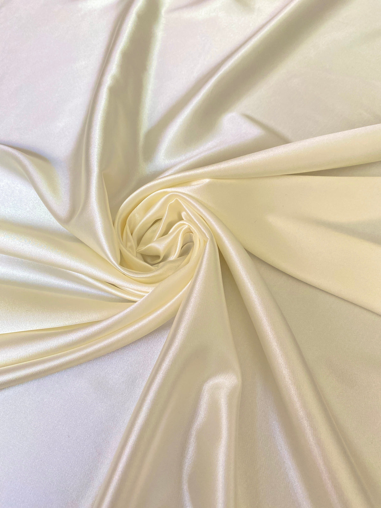 Ivory Silky Stretch Satin