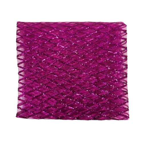 Sequins Stretch Mesh Fabric Diamond Pattern