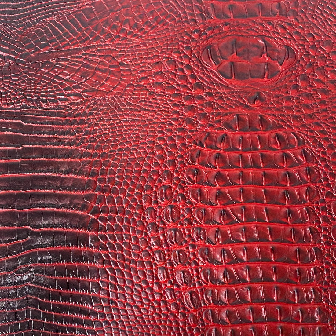 3D Embossed Gator Faux Leather Vinyl Fabric 56" Wide, Heavyweight Upholstery & Décor