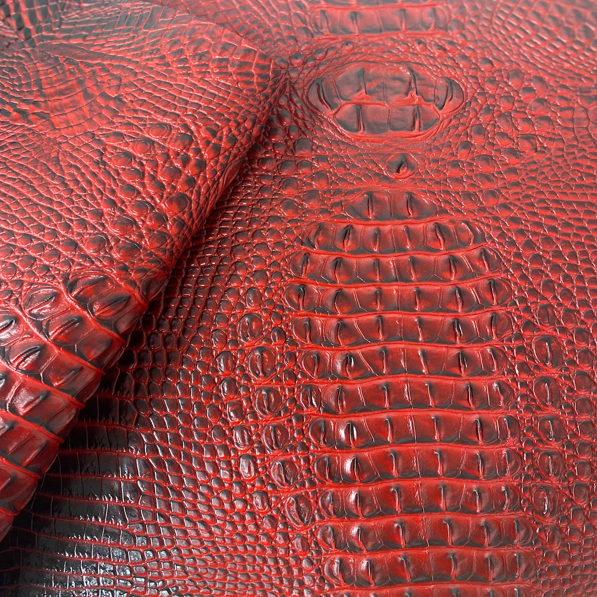 Faux Leather Vinyl Fabric 3D Embossed Gator