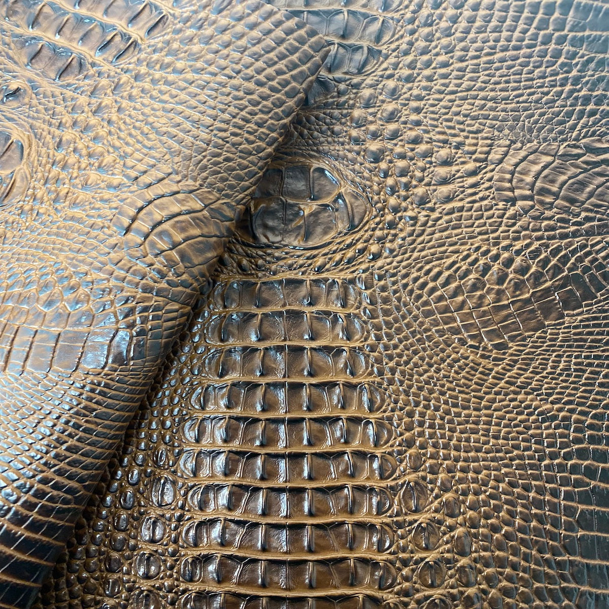 Faux Leather Vinyl Fabric 3D Embossed Gator
