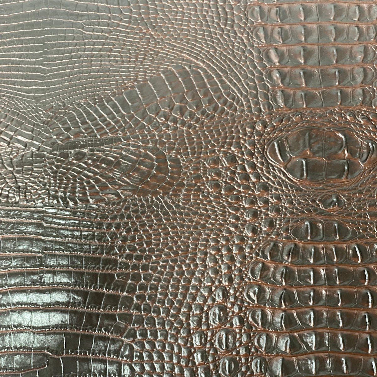 1 Yard Amazon 3D Embossed Gator Faux Leather Vinyl Fabric