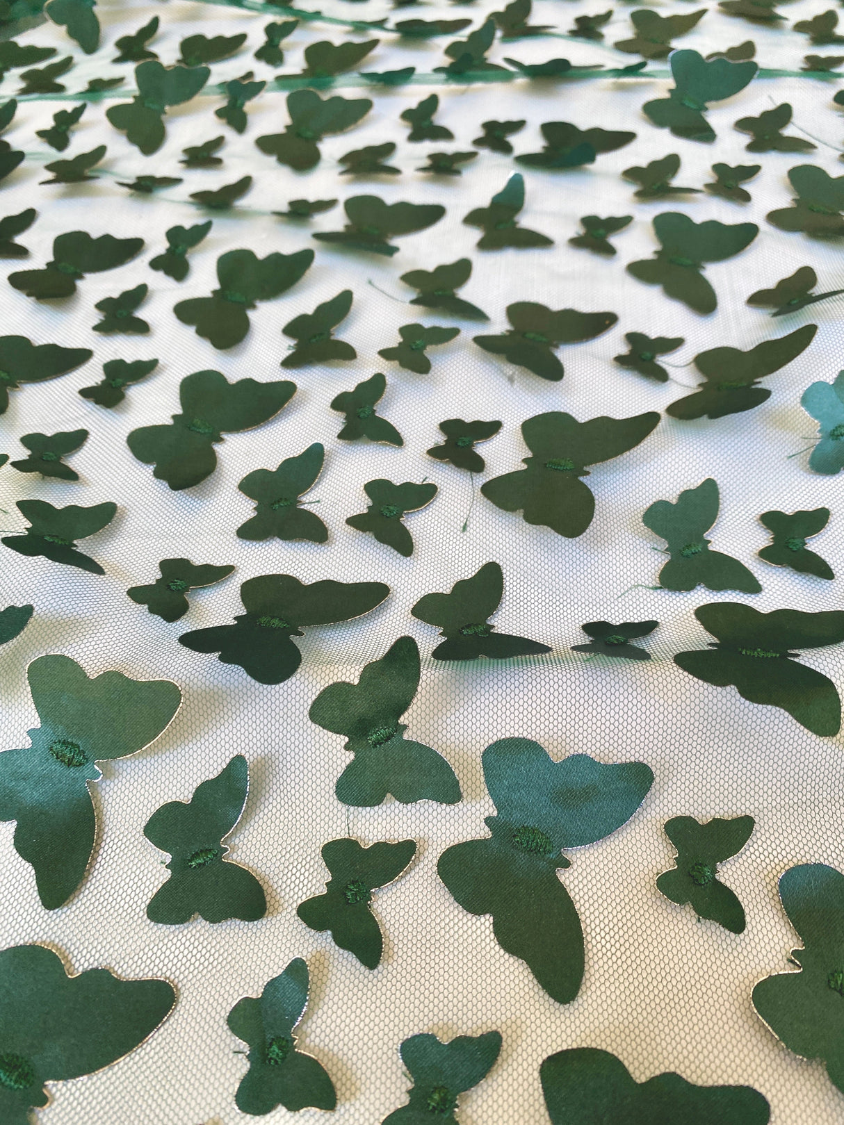 3D Butterfly Lace Hunter Green