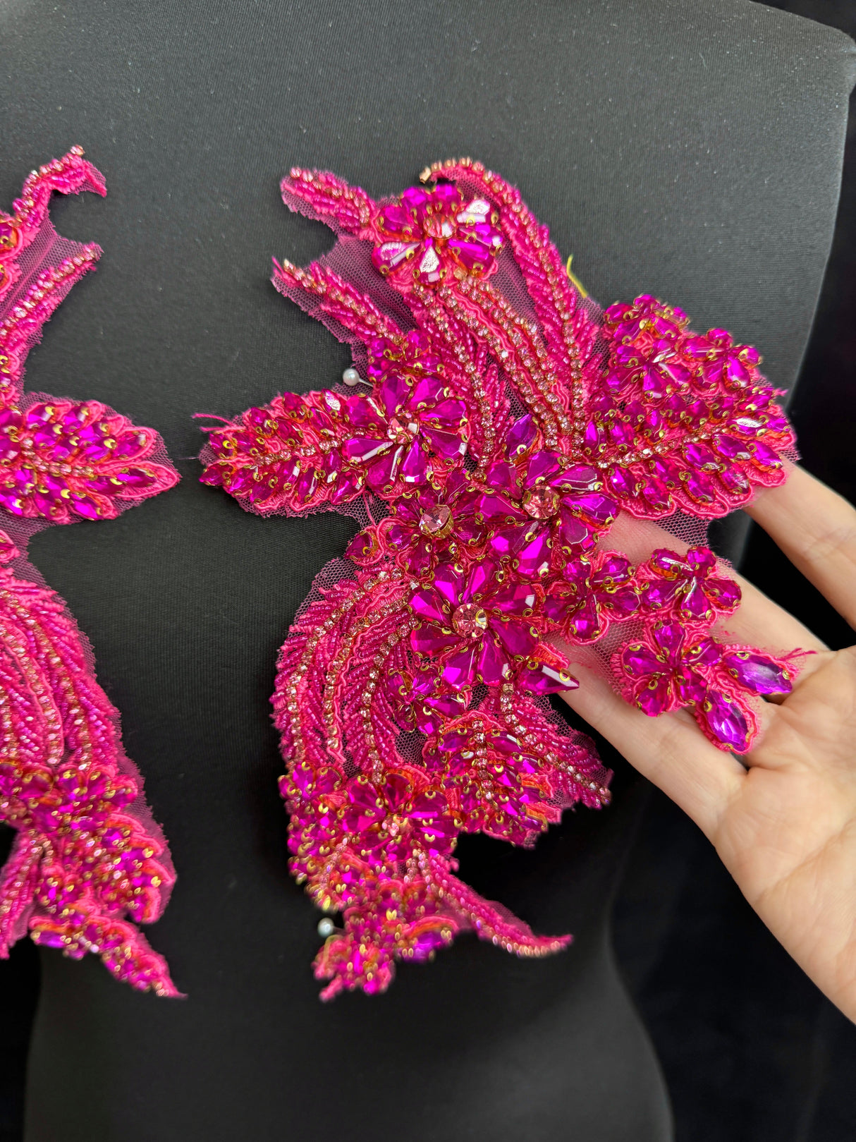 Rhinestone Applique Fuchsia