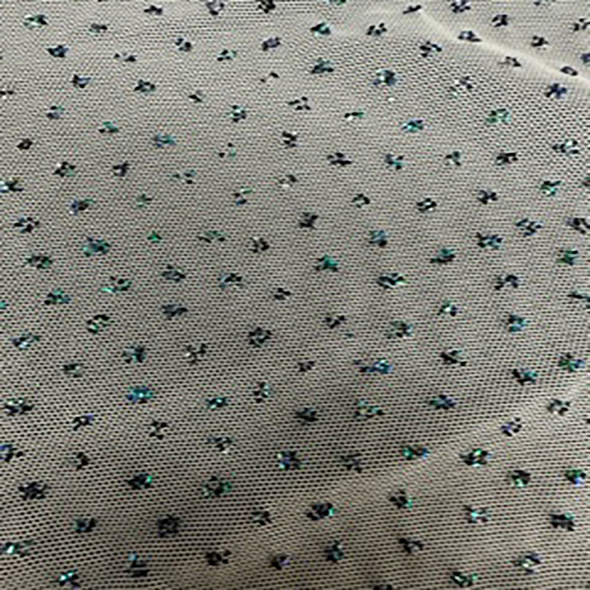 Nylon Spandex Power Mesh Caviar Glitter Fabric