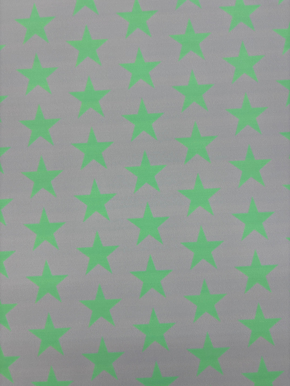 Lilac And Green Star Printed Spandex Fabric - Lilac And Green Star Print, 58"/60" Width (1 Yard)