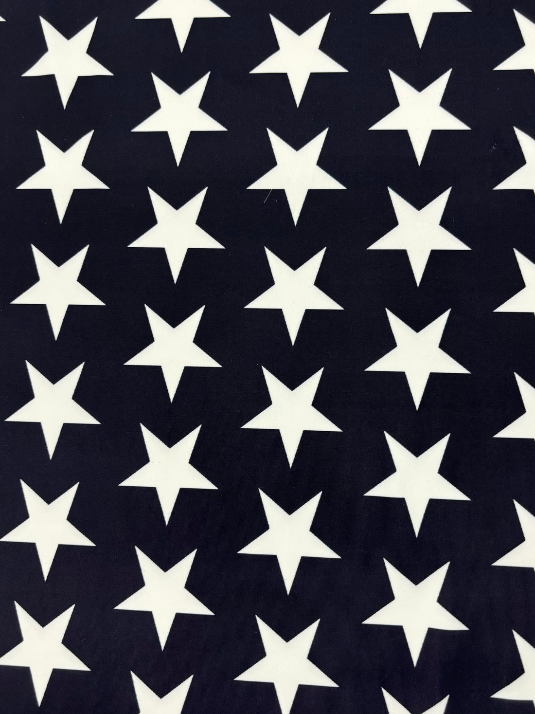 1 Yard Black and White Star Print Four Way Stretch Spandex Fabric for Swimwear Costumes 58"/60" Width