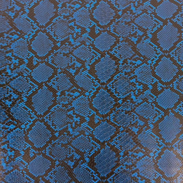 1 Yard Caicos Snake Skin Faux Leather Vinyl Fabric 100% PVC