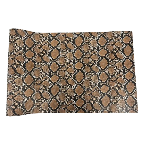 Snake Skin Faux Leather Vinyl Fabric Caicos Style, 54” Wide, Felt Backing for Handbags, Crafts & Décor