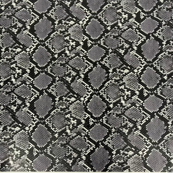 Caicos Snake Skin Faux Leather Vinyl Fabric - Snake Skin Pattern, 54" Width (1 Yard)