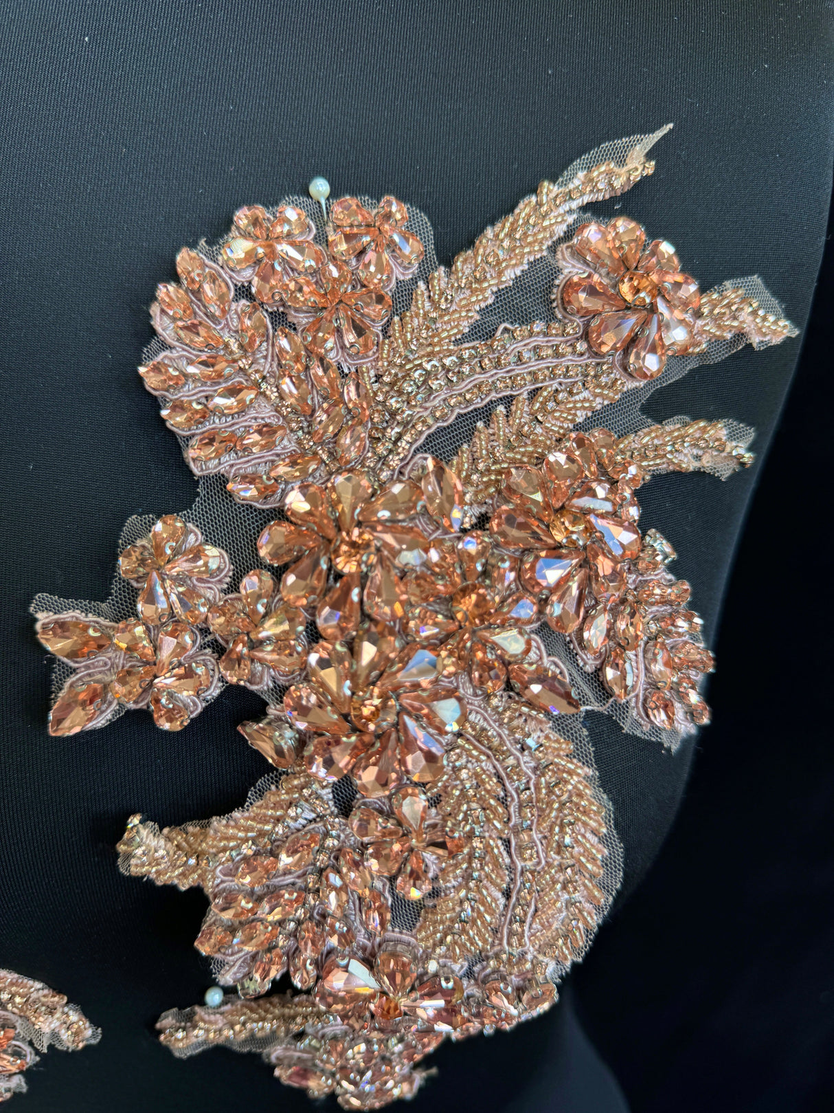 Blush Pink Rhinestone Applique