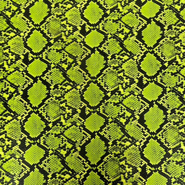 Caicos Snake Skin Faux Leather Vinyl Fabric - Snake Skin Pattern, 54" Width (1 Yard)