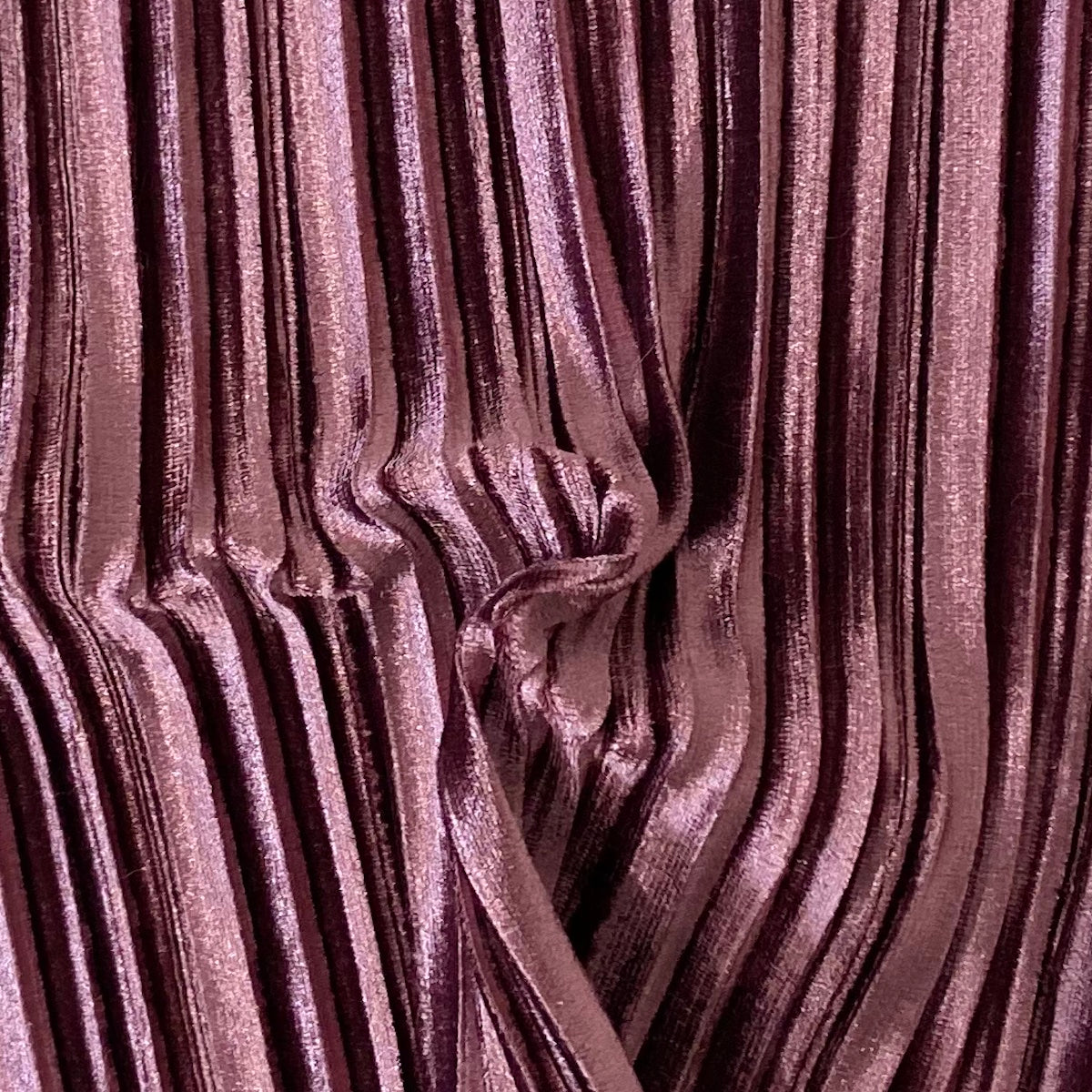 Pleated Stretch Velvet Spandex Fabric - 4-Way Stretch, 58" Width (1 Yard)