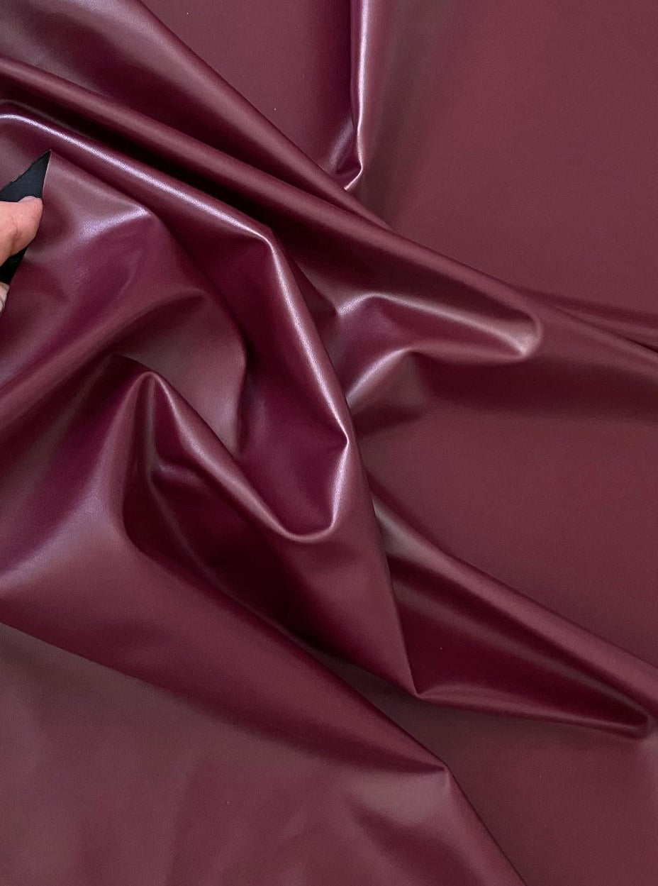 Burgundy Stretch Faux Leather