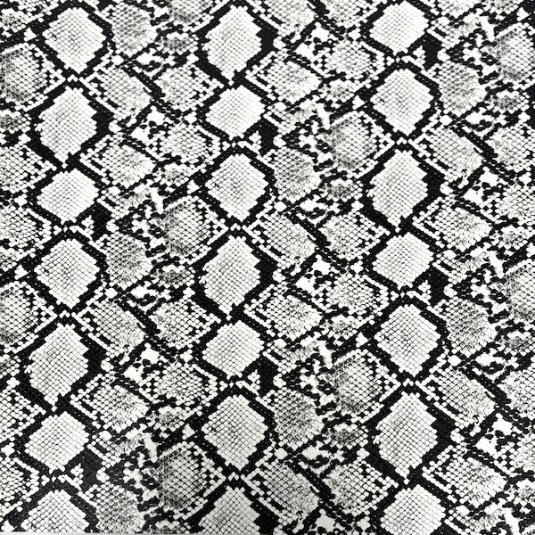 1 Yard Caicos Snake Skin Faux Leather Vinyl Fabric 100% PVC