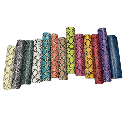 Snake Skin Faux Leather Vinyl Fabric Caicos Style, 54” Wide, Felt Backing for Handbags, Crafts & Décor