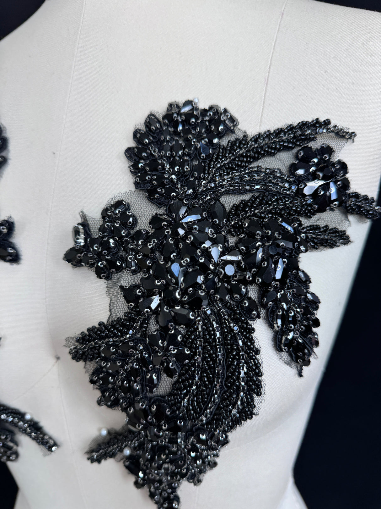 Black Rhinestones Applique