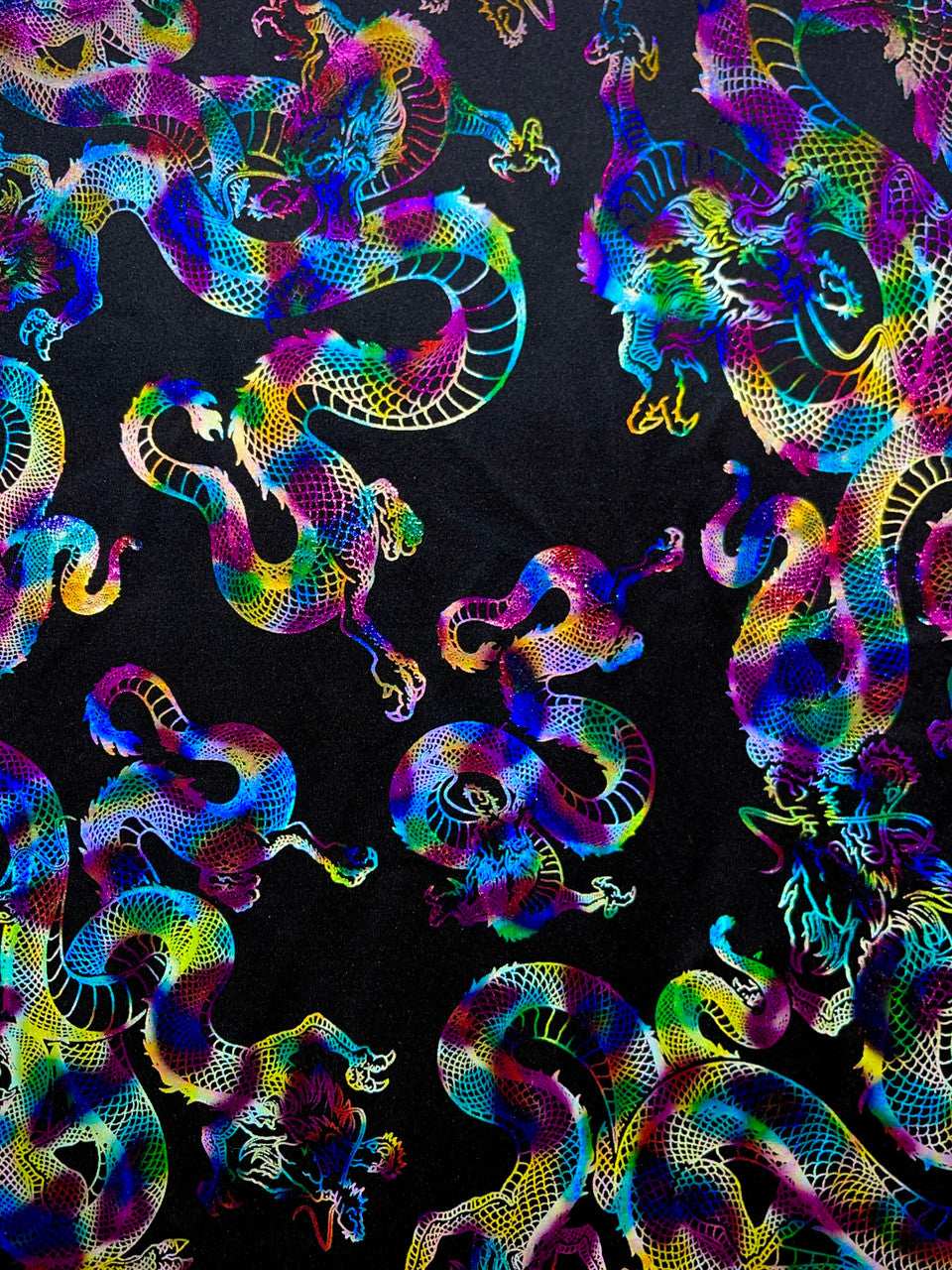 Dragon Empire Poly Spandex Foil Fabric - Shiny Reflective Holographic, 58"/60" Wide