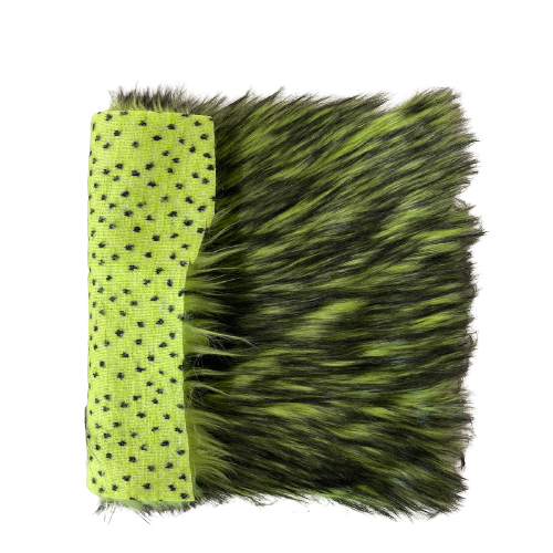Husky Print Long Pile Shaggy Faux Fur Fabric - 50 Percent Acrylic 50 Percent Polyester Fabric, Husky Print, 60" Width, 2" Pile Length (1 Yard)