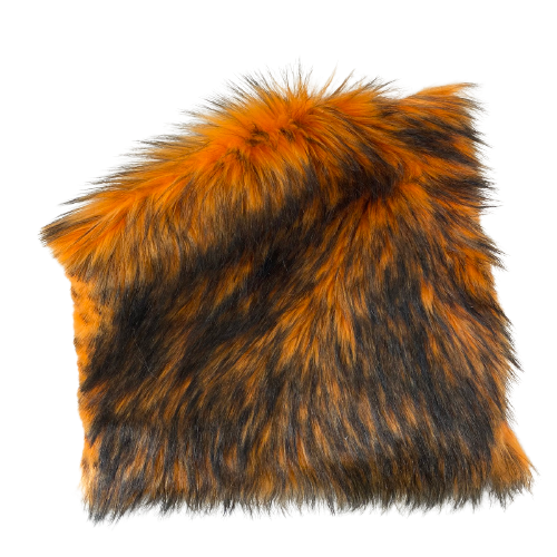 Husky Print Long Pile Shaggy Faux Fur Fabric - 50 Percent Acrylic 50 Percent Polyester Fabric, Husky Print, 60" Width, 2" Pile Length (1 Yard)