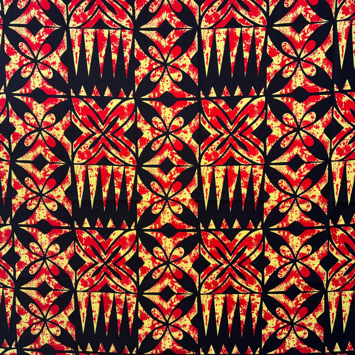 Cotton Light Barkcloth Traditional Tapa Design Fabric