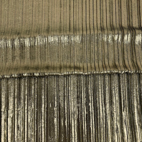 Metallic Pleated Foil Spandex Fabric - Fuchsia, 58" Width (1 Yard)