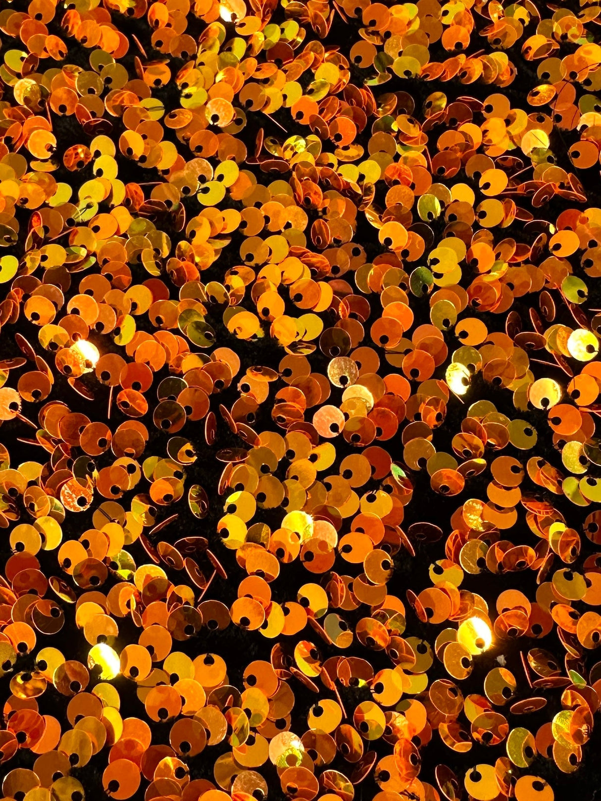 Iridescent Orange Sequin Velvet