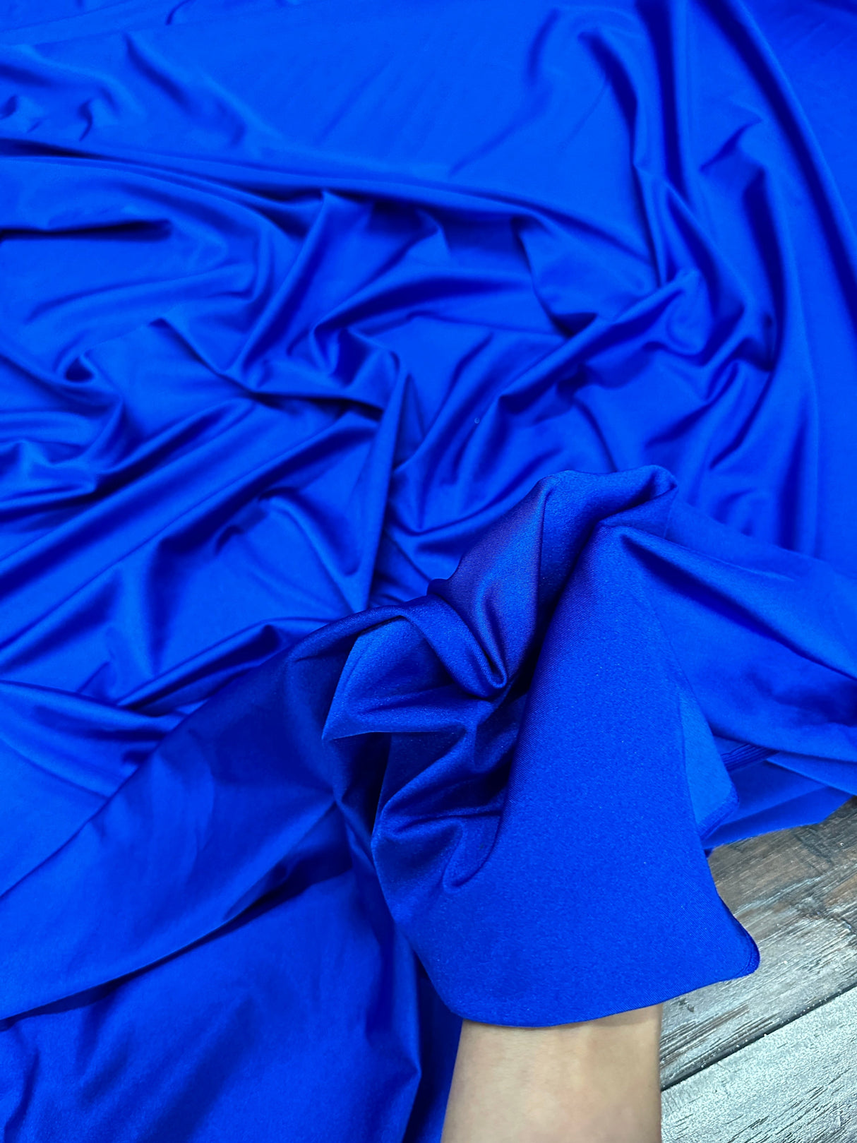 Shiny Royal Blue Yoga Spandex