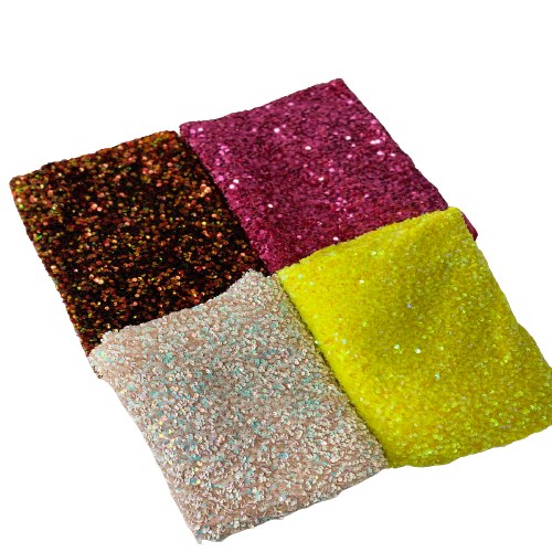Sequins Embroidered Stretch Velvet Rodeo Fabric - 100 Percent Polyester Fabric, 2-Way Stretch, 60" Width, Sequins 54" Width, Multiple Colors (1 Yard)