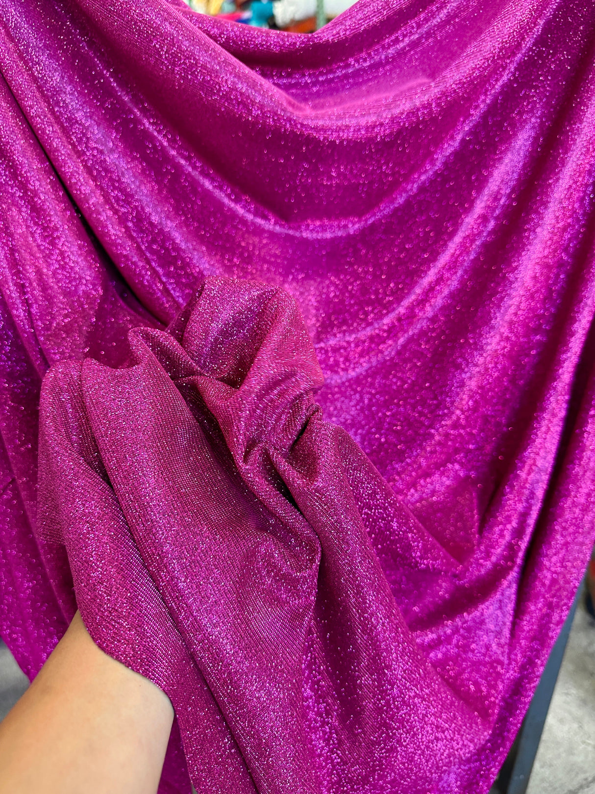 Stretch Metallic Lurex Fuchsia
