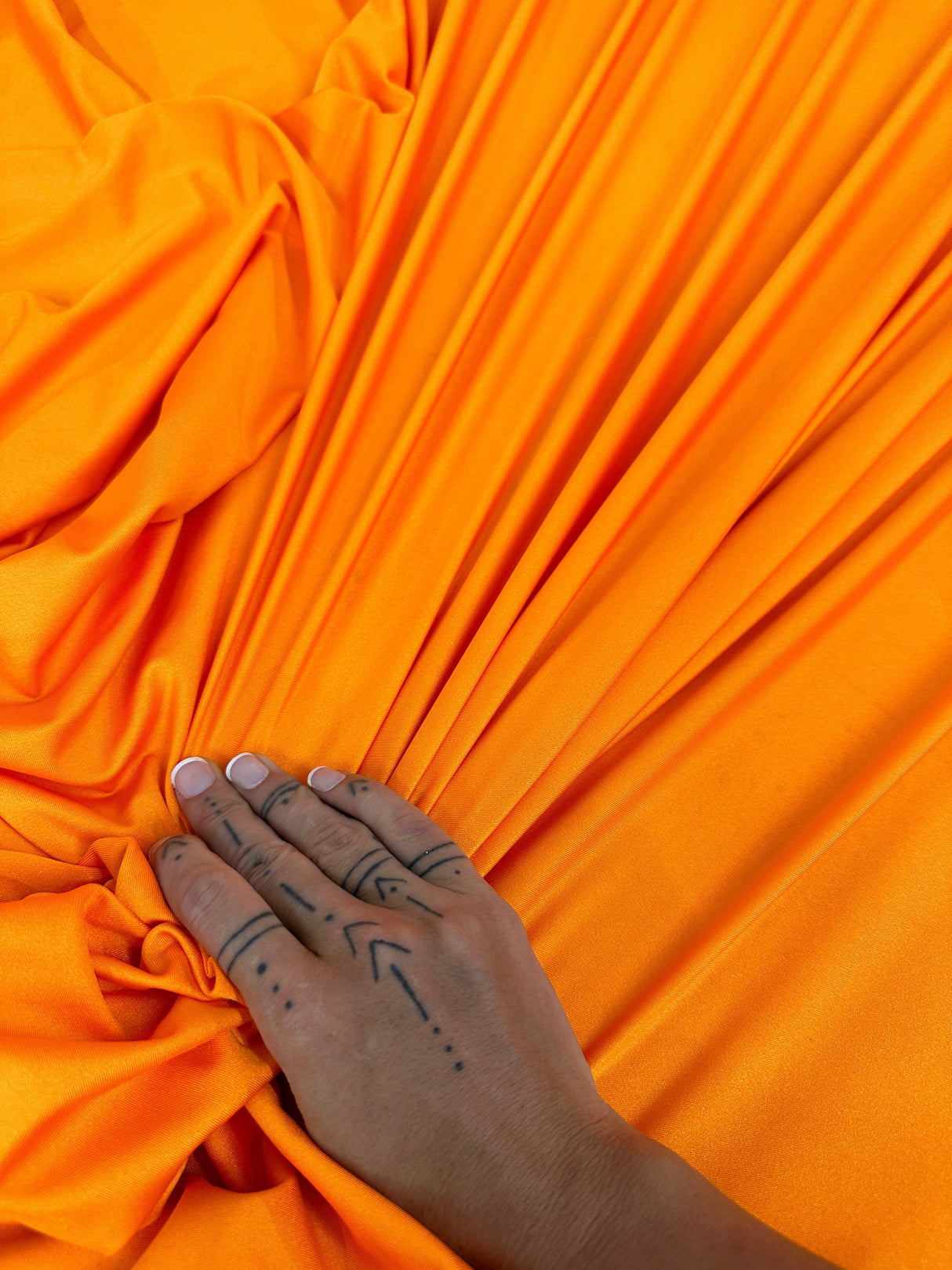 Shiny Yoga Spandex Bright Orange