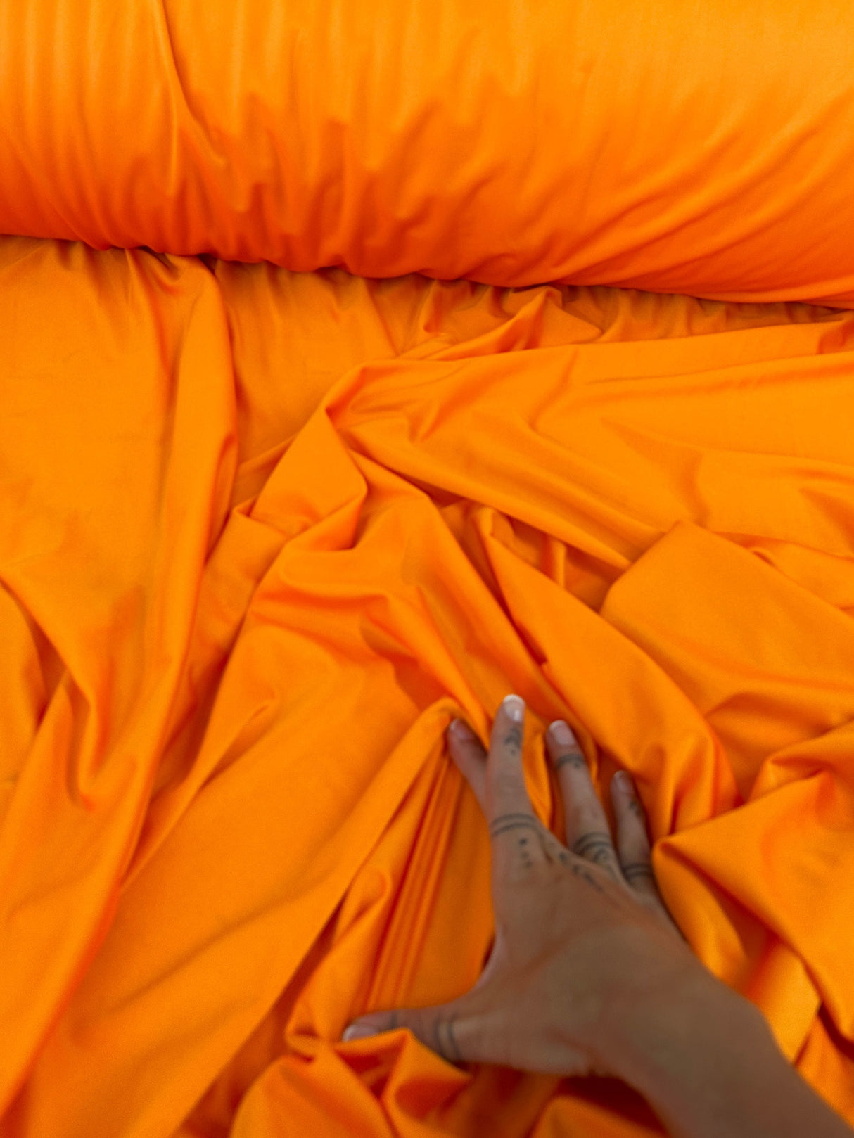 Shiny Yoga Spandex Bright Orange