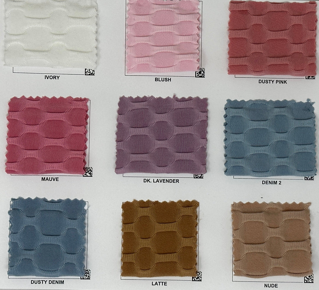 1 Yard Honeycomb Knit Solid Fabric Textured Soft Stretch 60 Inch Width