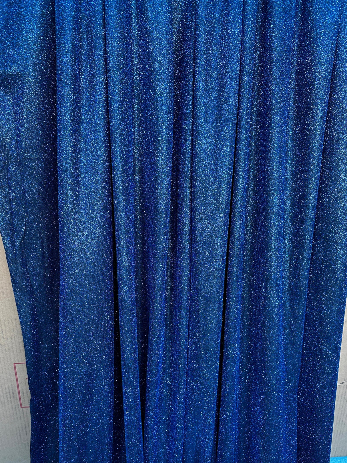 Navy Stretch Metallic Lurex