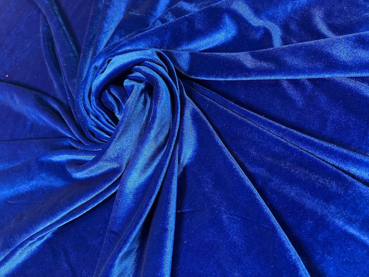 Stretch Velvet Royal Blue