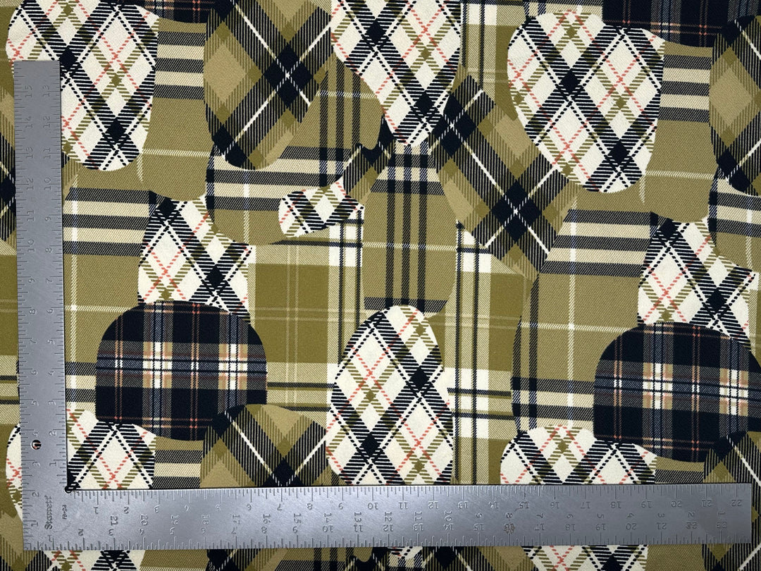 1 Yard Liverpool Knit Geometric Print Fabric Stretch Crepe Textured 60 Inch Width