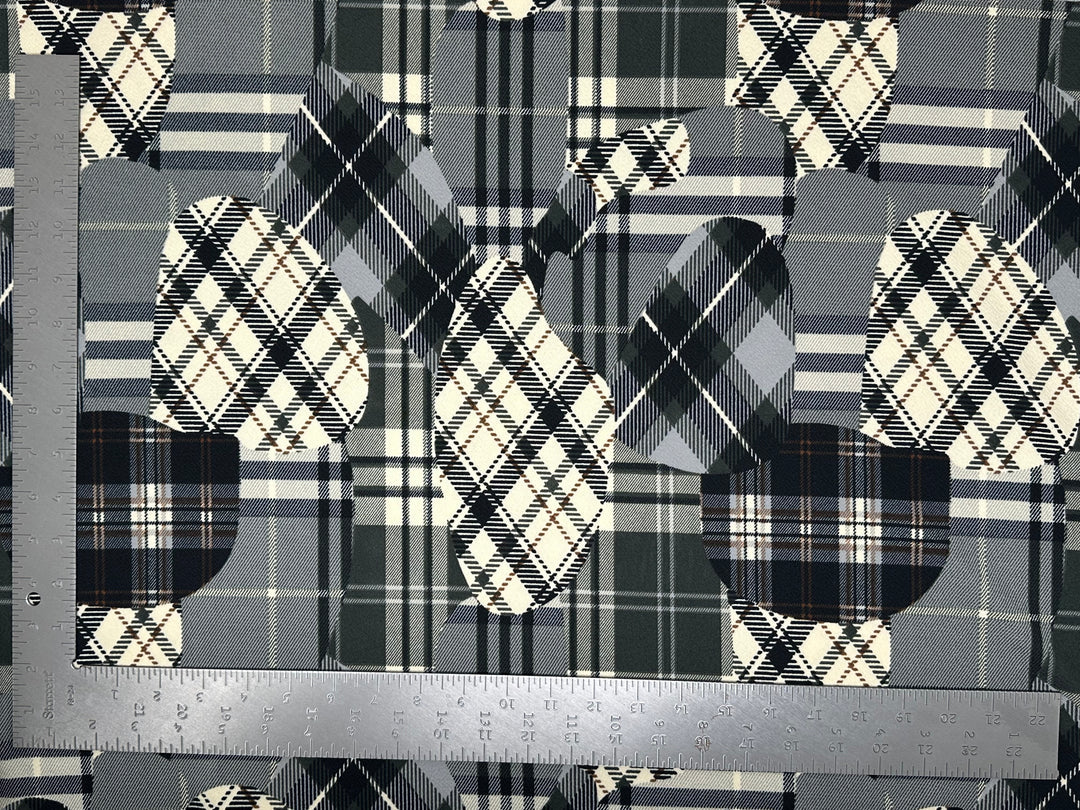 1 Yard Liverpool Knit Geometric Print Fabric Stretch Crepe Textured 60 Inch Width