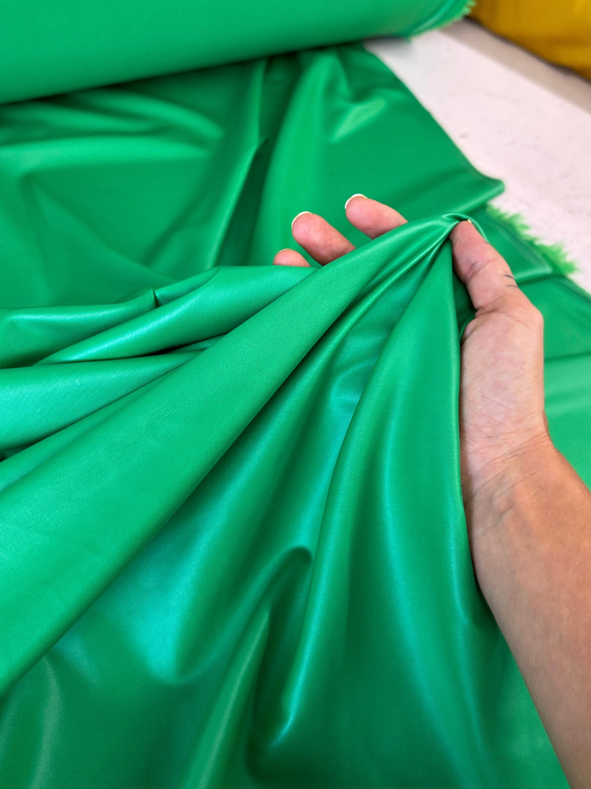 Kelly Green 4 Way Stretch Faux Leather