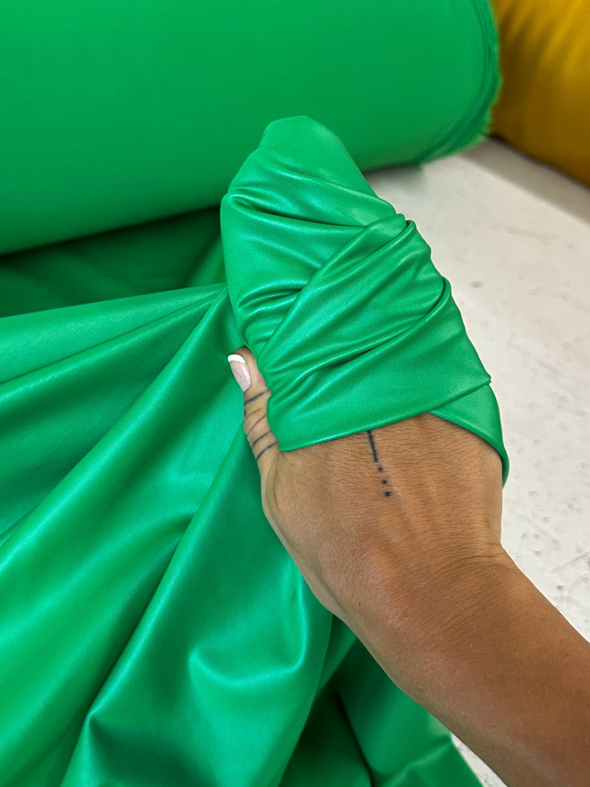 Kelly Green 4 Way Stretch Faux Leather