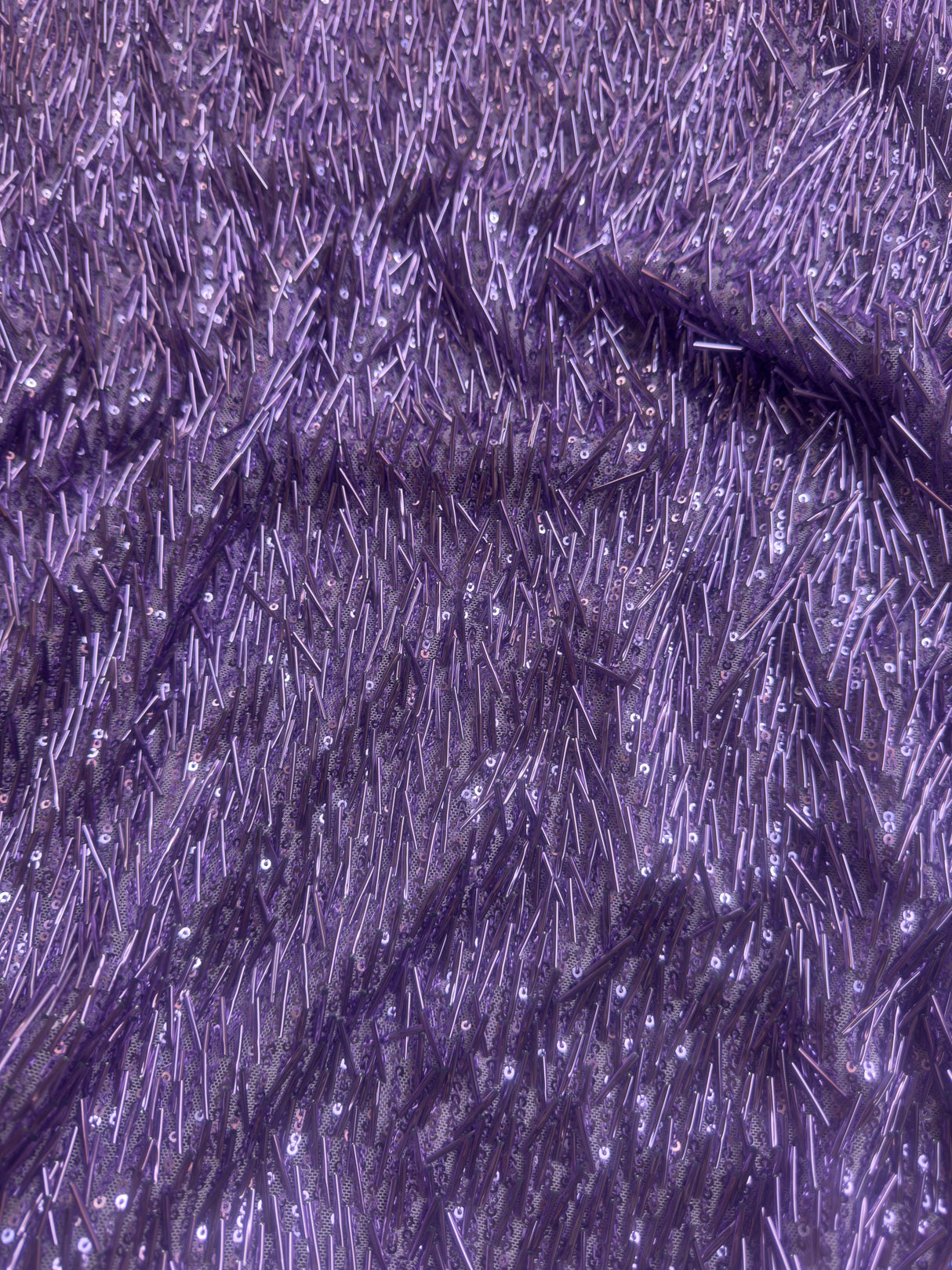 Fringe Sequin on Mesh Lavender